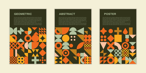 Poster - Modern poster design. Geometric art. Neo geo style.