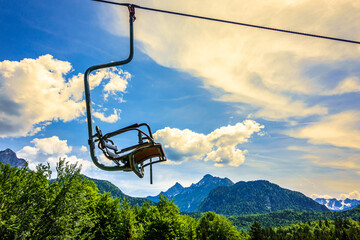 Canvas Print - ski lift at the european alps