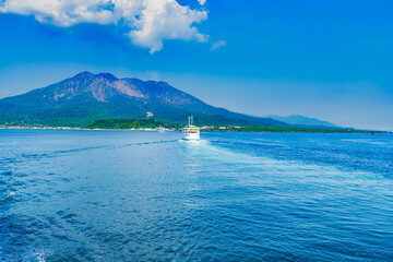 Wall Mural - Landscape of Sakurajima island in Kagoshima Japan