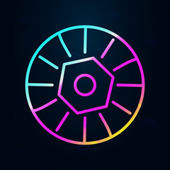 Poster - prehistoric stone wheel nolan icon. simple thin line, outline vector of prehistoric icons for ui and