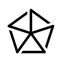 Pentagonal Cross Symbol Icon