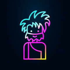 Poster - Prehistoric troglodyte nolan icon. Simple thin line, outline vector of prehistoric icons for ui and ux, website or mobile application