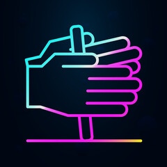 Poster - prehistoric hand fair nolan icon. simple thin line, outline vector of prehistoric icons for ui and u