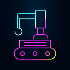 Poster - Robotic construction crane technology nolan icon. Simple thin line, outline vector of robotisc icons for ui and ux, website or mobile application