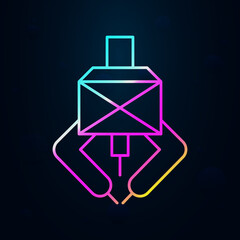 Poster - Robotic crane welding technology nolan icon. Simple thin line, outline vector of robotisc icons for ui and ux, website or mobile application