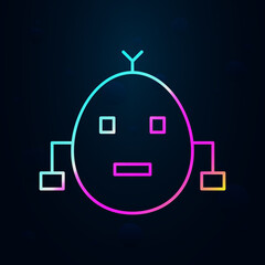 Poster - Robotic technology circle nolan icon. Simple thin line, outline vector of robotisc icons for ui and ux, website or mobile application
