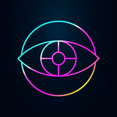 Poster - Robotic technology eye nolan icon. Simple thin line, outline vector of robotisc icons for ui and ux, website or mobile application