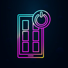 Poster - Robotic technology smartphone switch off nolan icon. Simple thin line, outline vector of robotisc icons for ui and ux, website or mobile application