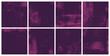 Purple Rolled Ink Textures. Set of 8 high quality vector textures taken from high resolution scans