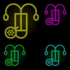 Aufkleber - infection, disease, medical neon color set icon. simple thin line, outline vector of disease icons f