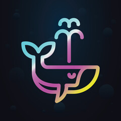 Poster - Whale nolan icon. Simple thin line, outline vector of seaside icons for ui and ux, website or mobile application