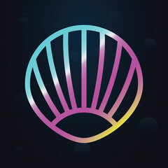 Poster - Seashell nolan icon. Simple thin line, outline vector of seaside icons for ui and ux, website or mobile application