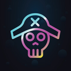 Poster - Pirate nolan icon. Simple thin line, outline vector of seaside icons for ui and ux, website or mobile application
