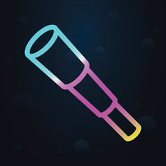 Poster - Telescope nolan icon. Simple thin line, outline vector of seaside icons for ui and ux, website or mobile application