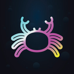 Poster - Crab nolan icon. Simple thin line, outline vector of seaside icons for ui and ux, website or mobile application