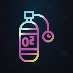 Poster - Oxygen nolan icon. Simple thin line, outline vector of seaside icons for ui and ux, website or mobile application