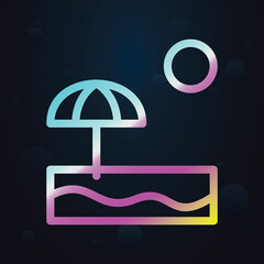 Poster - Beach nolan icon. Simple thin line, outline vector of seaside icons for ui and ux, website or mobile application
