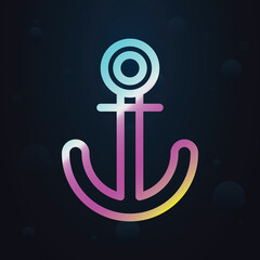 Poster - Anchor nolan icon. Simple thin line, outline vector of seaside icons for ui and ux, website or mobile application