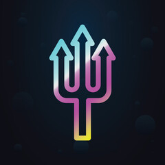 Poster - Trident nolan icon. Simple thin line, outline vector of seaside icons for ui and ux, website or mobile application