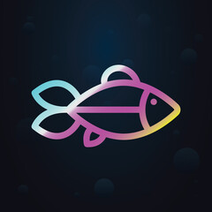 Poster - Fish nolan icon. Simple thin line, outline vector of seaside icons for ui and ux, website or mobile application