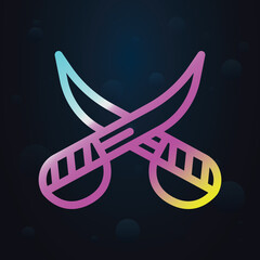 Poster - Swords nolan icon. Simple thin line, outline vector of seaside icons for ui and ux, website or mobile application