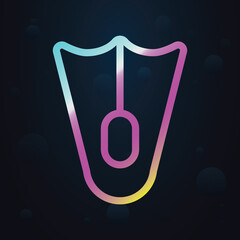 Poster - Flippers nolan icon. Simple thin line, outline vector of seaside icons for ui and ux, website or mobile application