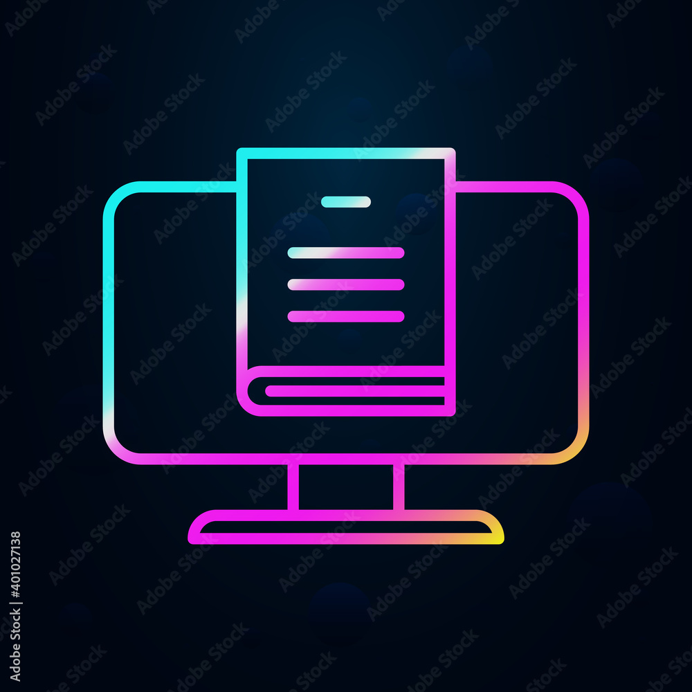 Book, dictionary, computer nolan icon. Simple thin line, outline vector ...