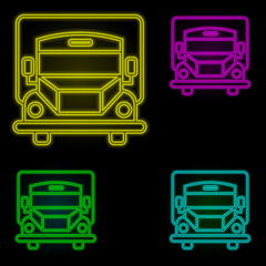 Poster - Delivery neon color set icon. Simple thin line, outline vector of global logistics icons for ui and ux, website or mobile application