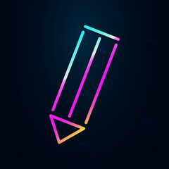 Poster - Pencil outline nolan icon. Simple thin line, outline vector of education icons for ui and ux, website or mobile application