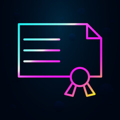 Poster - Diploma outline nolan icon. Simple thin line, outline vector of education icons for ui and ux, website or mobile application