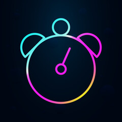 Poster - Alarm clock outline nolan icon. Simple thin line, outline vector of education icons for ui and ux, website or mobile application