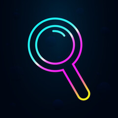 Poster - Magnifier outline nolan icon. Simple thin line, outline vector of education icons for ui and ux, website or mobile application