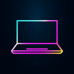 Fototapete - A laptop outline nolan icon. Simple thin line, outline vector of education icons for ui and ux, website or mobile application