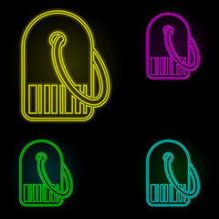 Aufkleber - Price tag neon color set icon. Simple thin line, outline vector of global logistics icons for ui and ux, website or mobile application