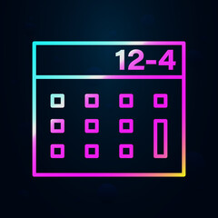 Poster - Calculator outline nolan icon. Simple thin line, outline vector of education icons for ui and ux, website or mobile application