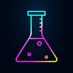 Poster - Flask outline nolan icon. Simple thin line, outline vector of education icons for ui and ux, website or mobile application