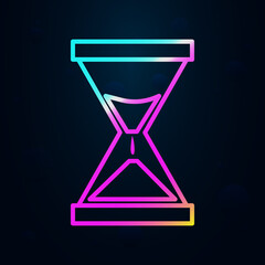 Poster - Hourglass outline nolan icon. Simple thin line, outline vector of education icons for ui and ux, website or mobile application
