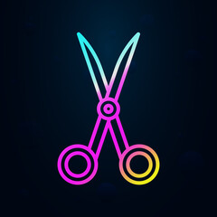Poster - Scissors outline nolan icon. Simple thin line, outline vector of education icons for ui and ux, website or mobile application