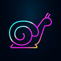 Poster - Snail nolan icon. Simple thin line, outline vector of speed icons for ui and ux, website or mobile application
