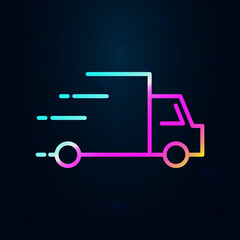 Poster - Fast truck nolan icon. Simple thin line, outline vector of speed icons for ui and ux, website or mobile application