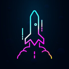 Poster - Rocket nolan icon. Simple thin line, outline vector of speed icons for ui and ux, website or mobile application