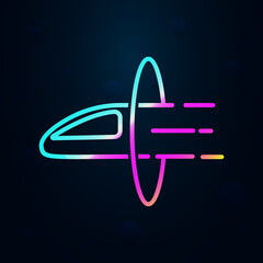 Poster - High-speed train nolan icon. Simple thin line, outline vector of speed icons for ui and ux, website or mobile application