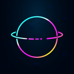 Poster - Earth satellite nolan icon. Simple thin line, outline vector of speed icons for ui and ux, website or mobile application