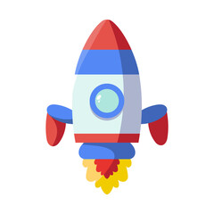 Wall Mural - Isolated space rocket icon. Travel to space - Vector