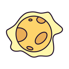 Wall Mural - Isolated asteroids icon. Space object - Vector illustration