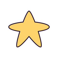 Wall Mural - Isolated icon of a star - Vector illustration