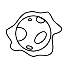 Wall Mural - Isolated asteroids icon. Space object - Vector illustration