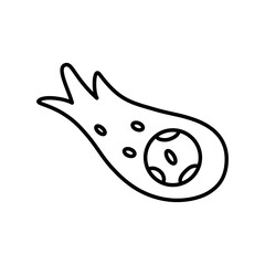 Wall Mural - Isolated asteroids icon. Space object - Vector illustration