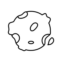 Wall Mural - Isolated asteroids icon. Space object - Vector illustration