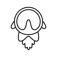 Wall Mural - Isolated space rocket icon. Travel to space - Vector